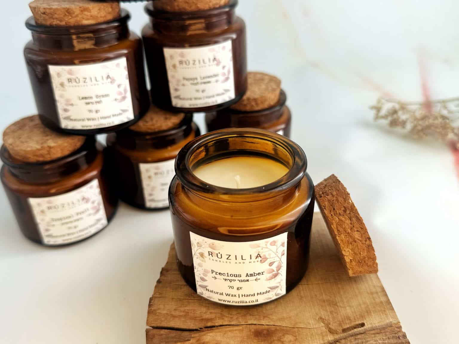 נר בצנצנת חומה